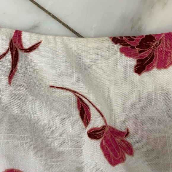 Misa Los Angeles women’s Small linen blend floral pink white wide leg jumpsuit - Picture 7 of 10